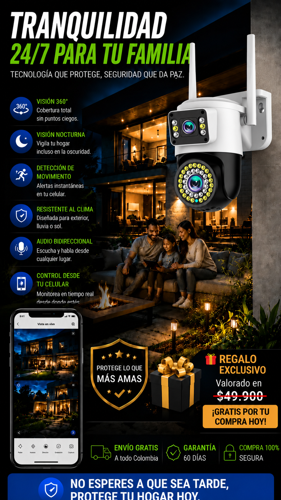 Militar Guard: Cámara de Seguridad - 2 en 1 + Regalo🎁 50% OFF