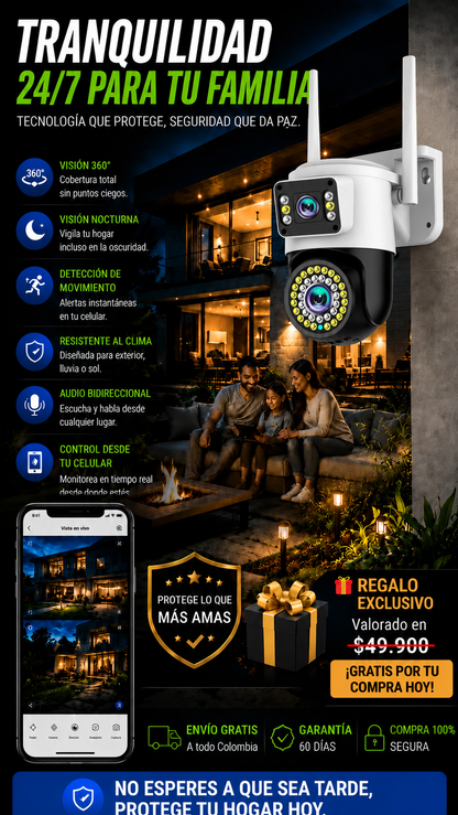 Militar Guard: Cámara de Seguridad - 2 en 1 + Regalo🎁 50% OFF