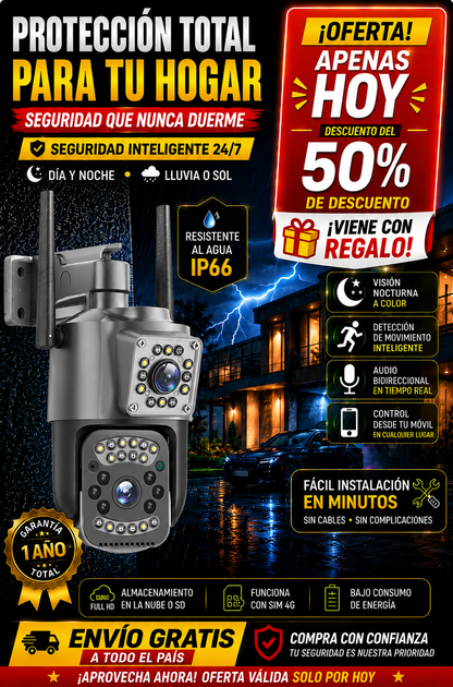 Cámara de Seguridad 360° + Regalo 🎁  + Envio Gratis — Protege tu Hogar Sin Gastar de Más