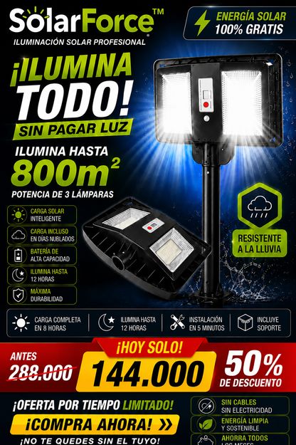 Lampara SolarForce - Nunca más pague eletrecidad + Envio Gratuito +regalo