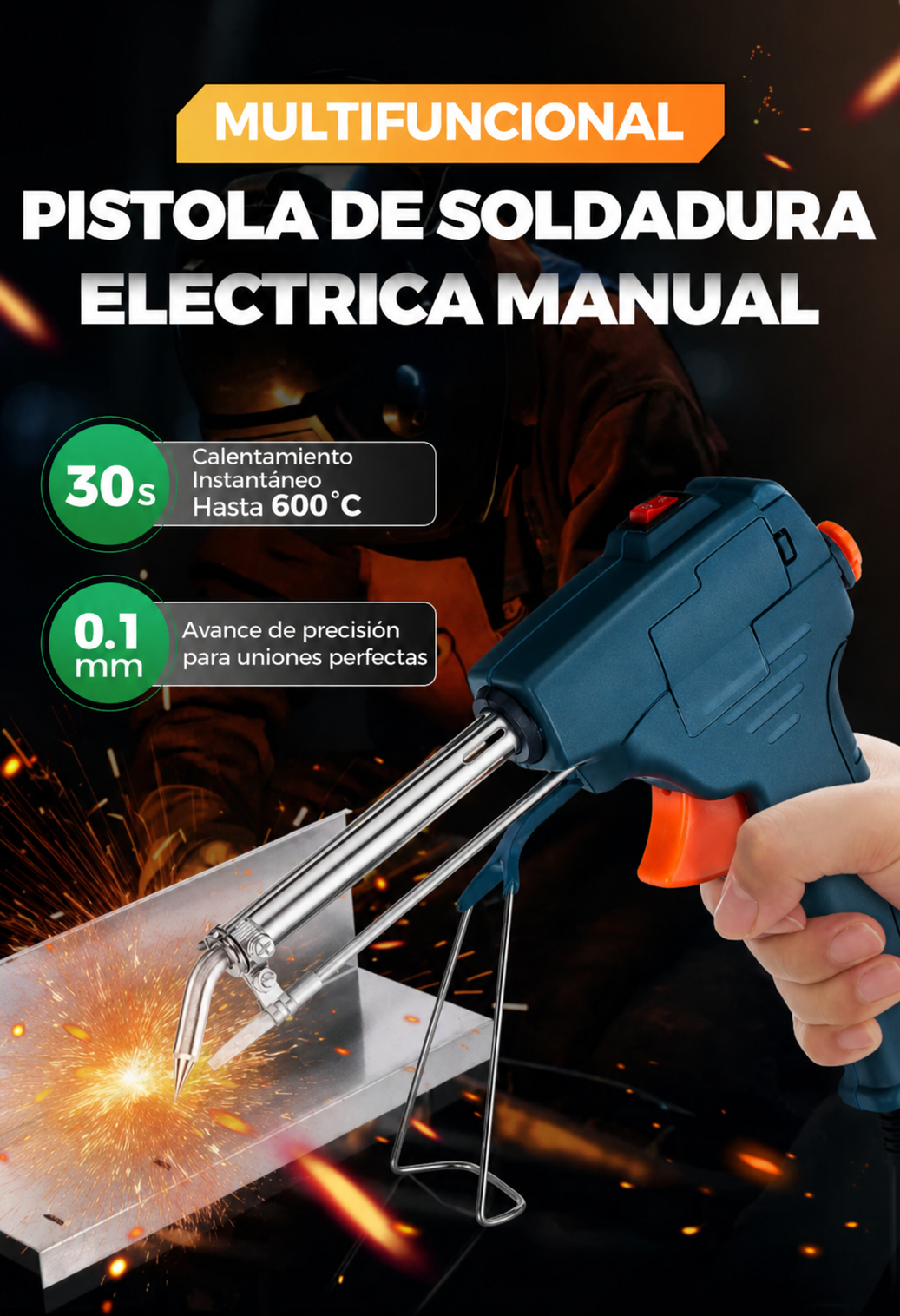 🔥 LIQUIDACIÓN DE STOCK: Pistola de Soldadura Profesional + Envio Gratis + Regalo - 50% OFF