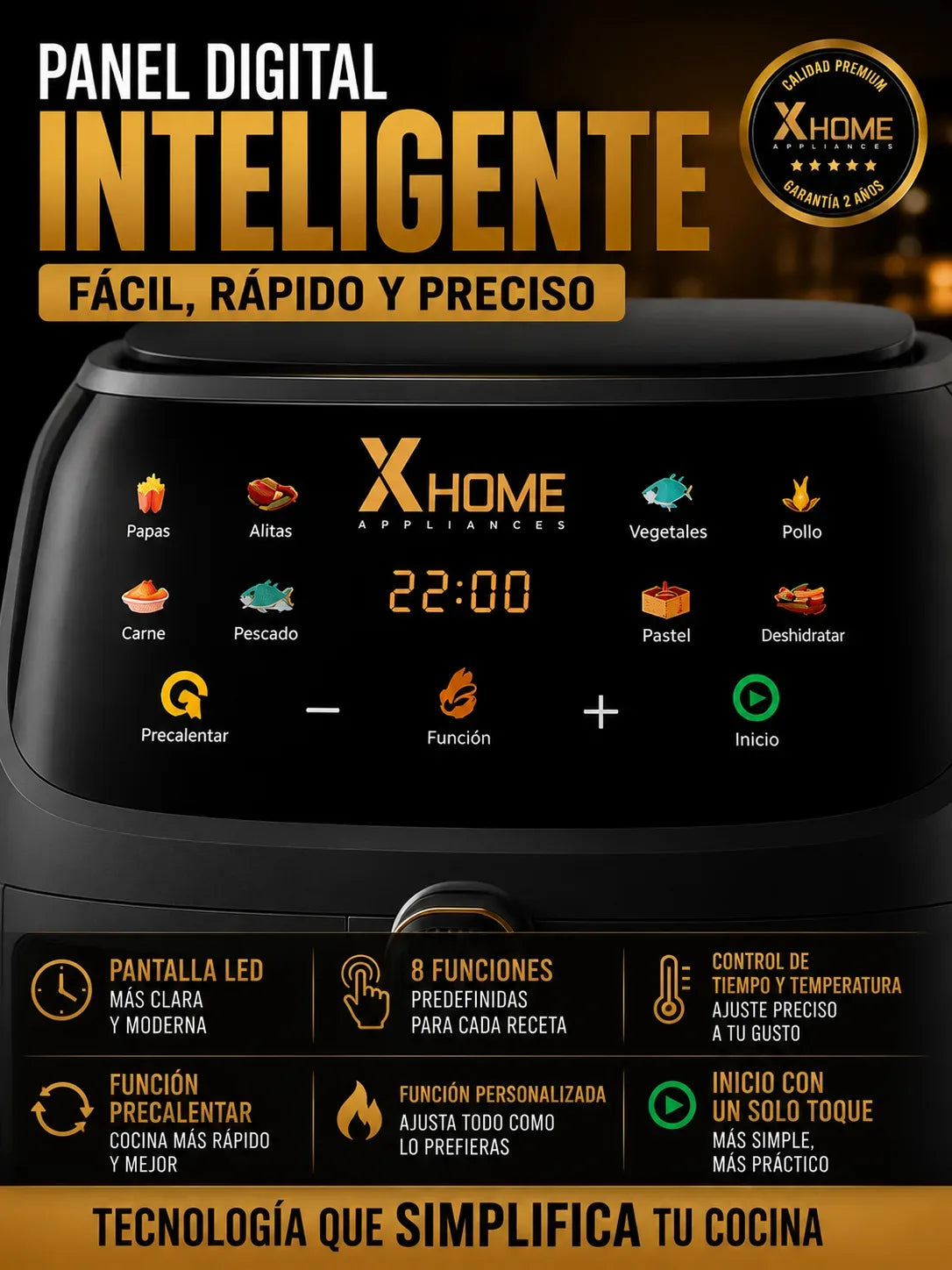 (LIQUIDACIÓN VELMORA) - Freidora De Aire Xhome 12 Lts + Regalo + Envio Gratis