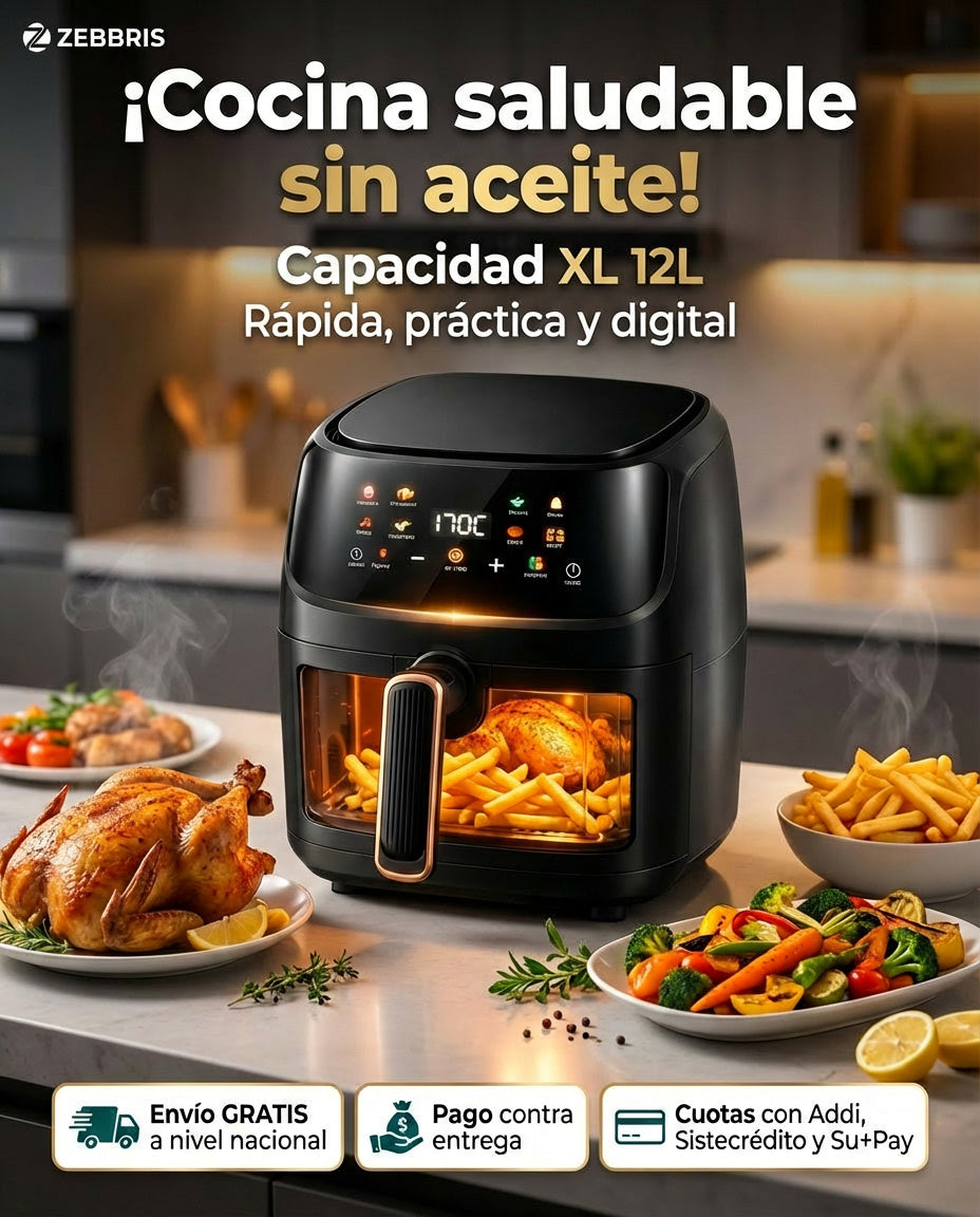 (LIQUIDACIÓN ALKOSTO) - Freidora De Aire Xhome 12 Lts + Regalo + Envio Gratis