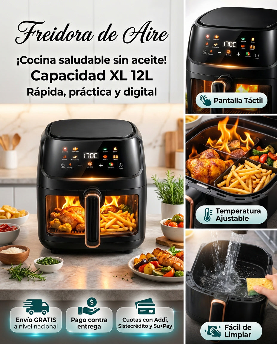 (LIQUIDACIÓN ALKOSTO) - Freidora De Aire Xhome 12 Lts + Regalo + Envio Gratis