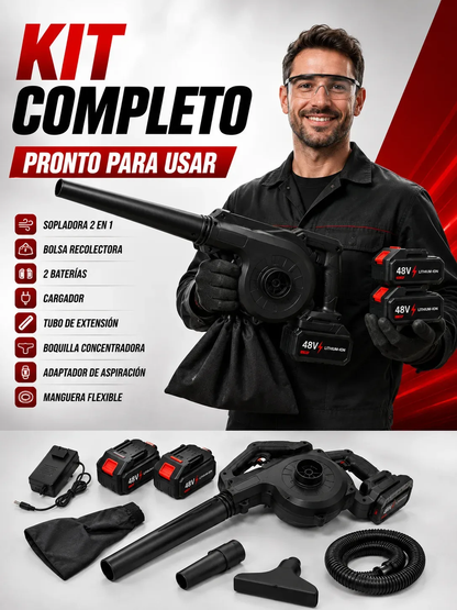 TurboSopladora 2 en 1 – Soplador y Aspirador con Batería Recargable + Envio Gratuito +Regalo