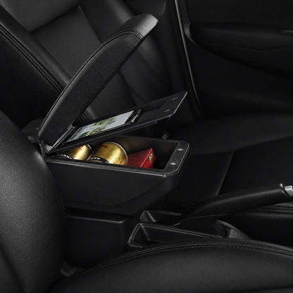 Cajonera apoyabrazos Universal 3 en 1 para Carro con Carga USB