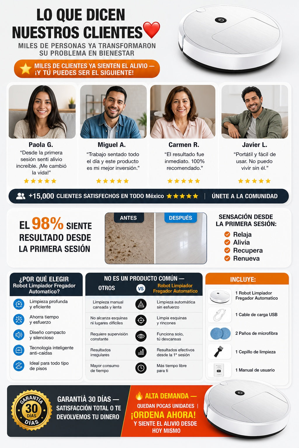 Robot Limpiador Fregador Automático - Entrega Inmediata + Entrega Gratis + Regalo