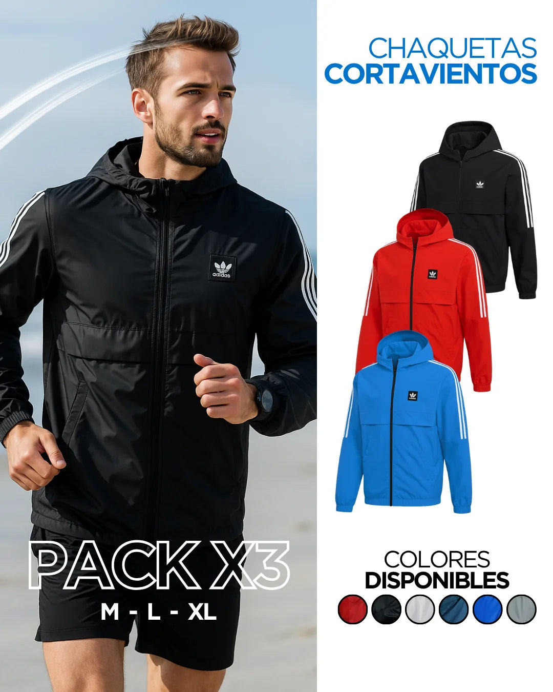 CHAQUETAS CORTAVIENTOS + Envio Gratis + Regalo