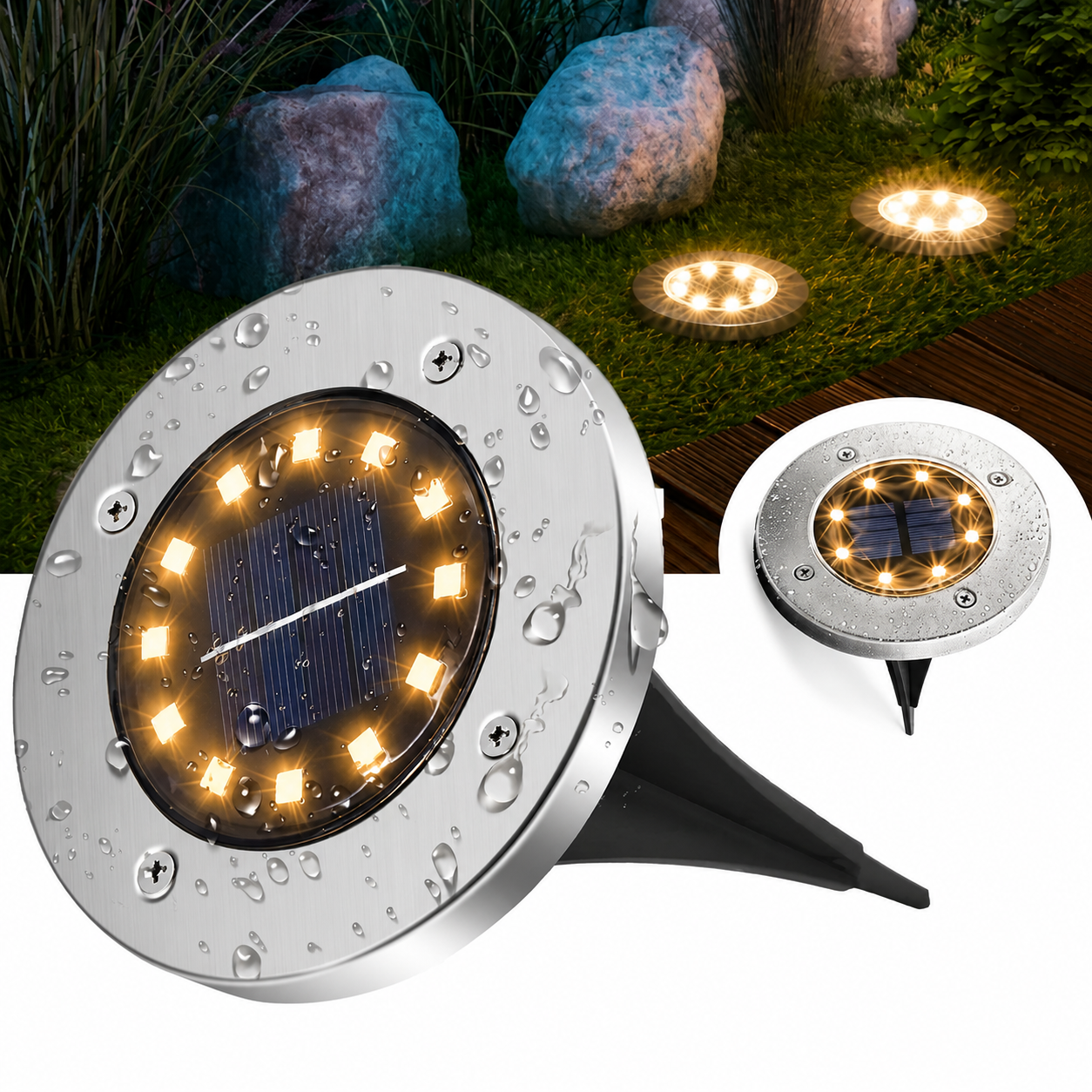 GardenEnvy™ Pack x4 Luces Solares para Jardín + Regalo + Envio Gratis