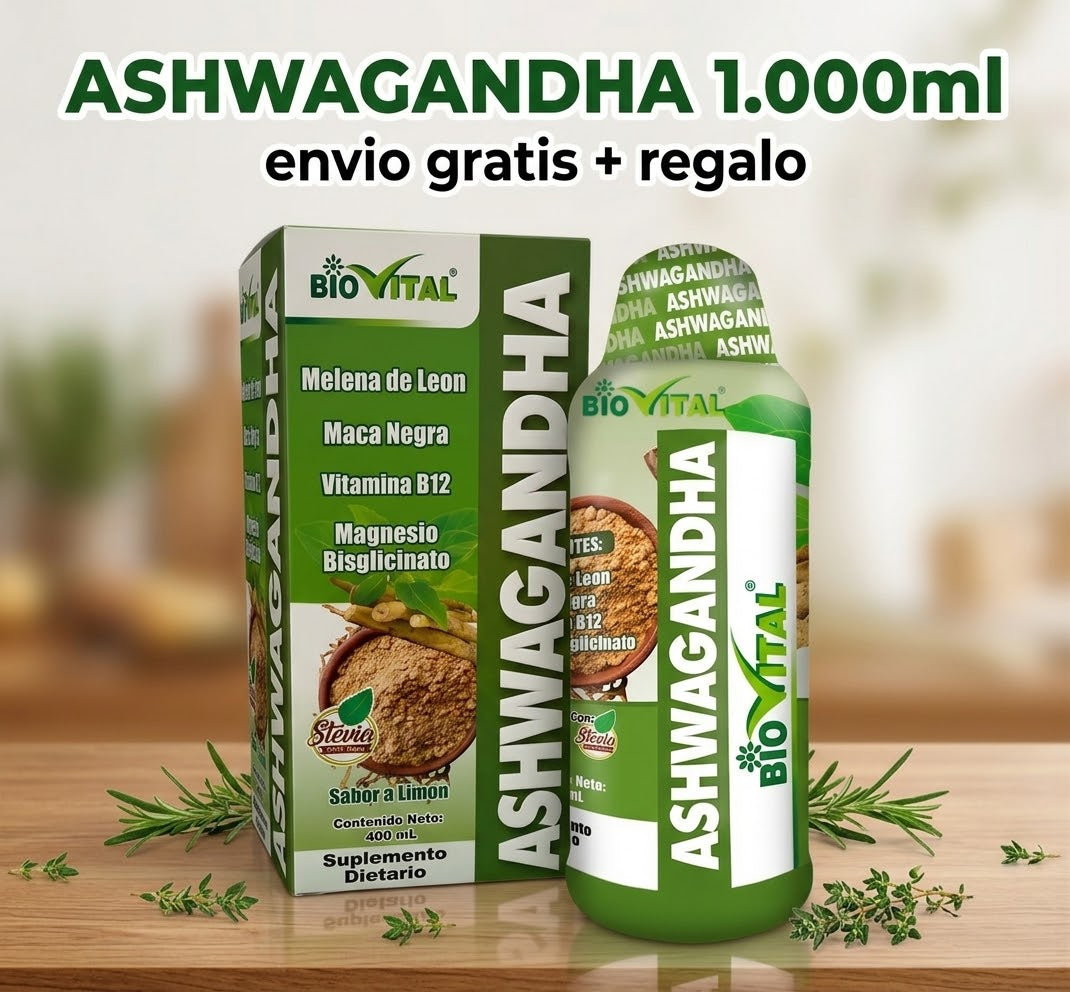 Ashwagandha BioVital 1000ml + envio gratis + regalo